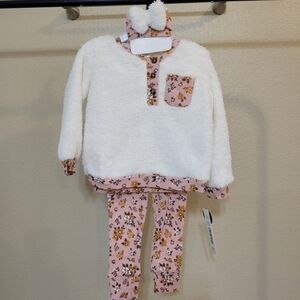 Brand new Nicole Miller Matching 3 piece faux fur plush set Toddler size 4T